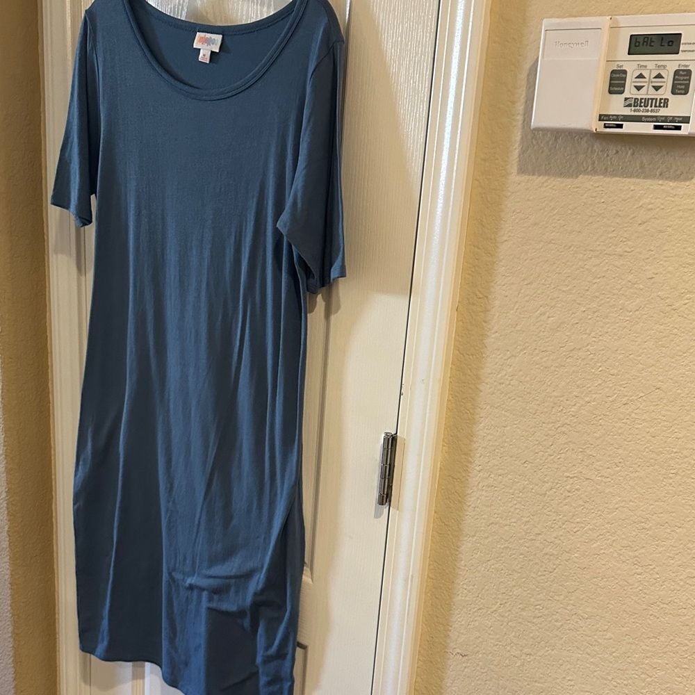 LuLaRoe Blue Midi Dress - Picture 2 of 3